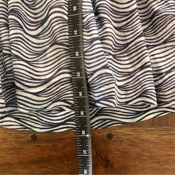 Anthropologie. Corey Lynn Calter. Fit & Flare Dress. Blue & Cream. Size 4 - Picture 10 of 12